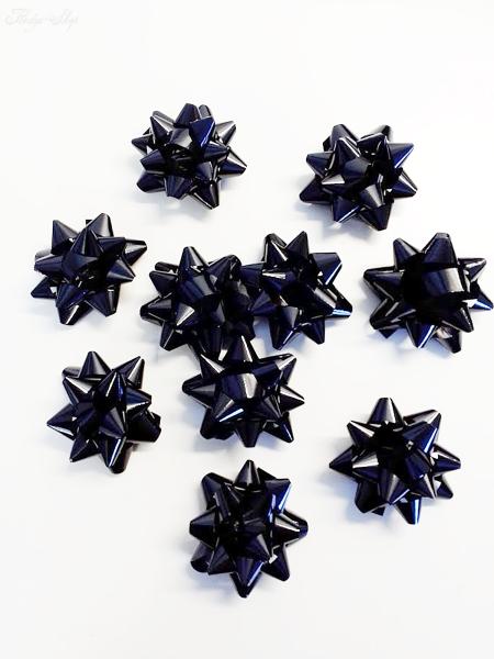 Geschenkschleifen Set schwarz selbstklebend